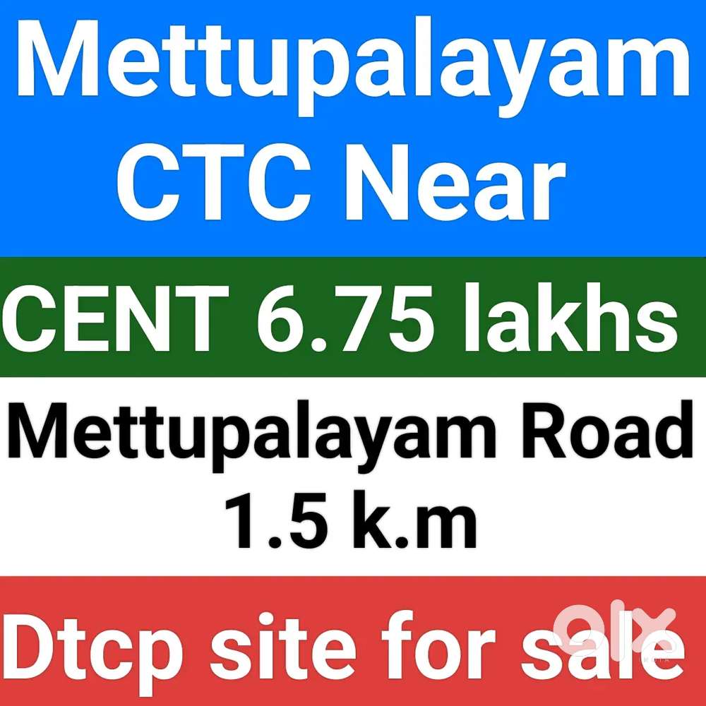 Mettupalayam residential area dtcp plots for sale