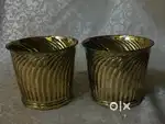 Antique pure brass solid  planters 15/14 cm.