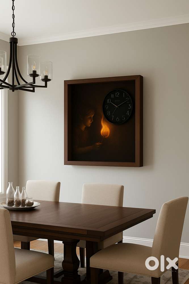 Clock with frame(painting)