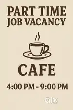 Eve 4pm - 9pm - Part Time Staff Wanted