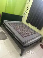 Queen size Teakwood bed with Duroflex mattress available for sale