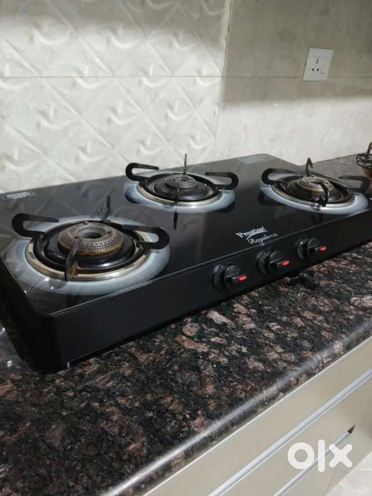 3 Burner Prestige Royale Plus (toughened glass) gas stove