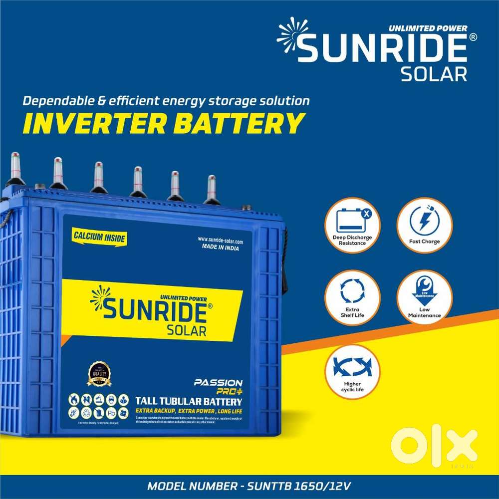 SUN RIDE SOLAR INVETER BATTERYS