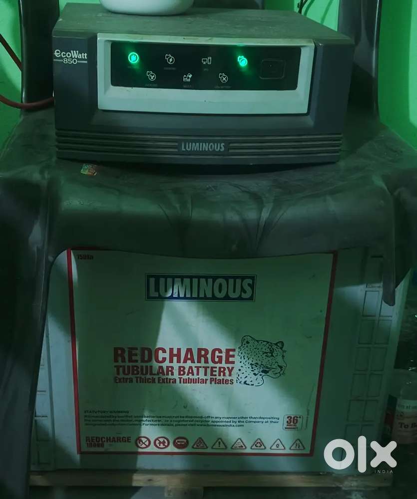 Luminous inverter with battery