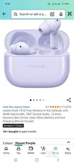 Realme t310 airbuds 1 day old barthday gift