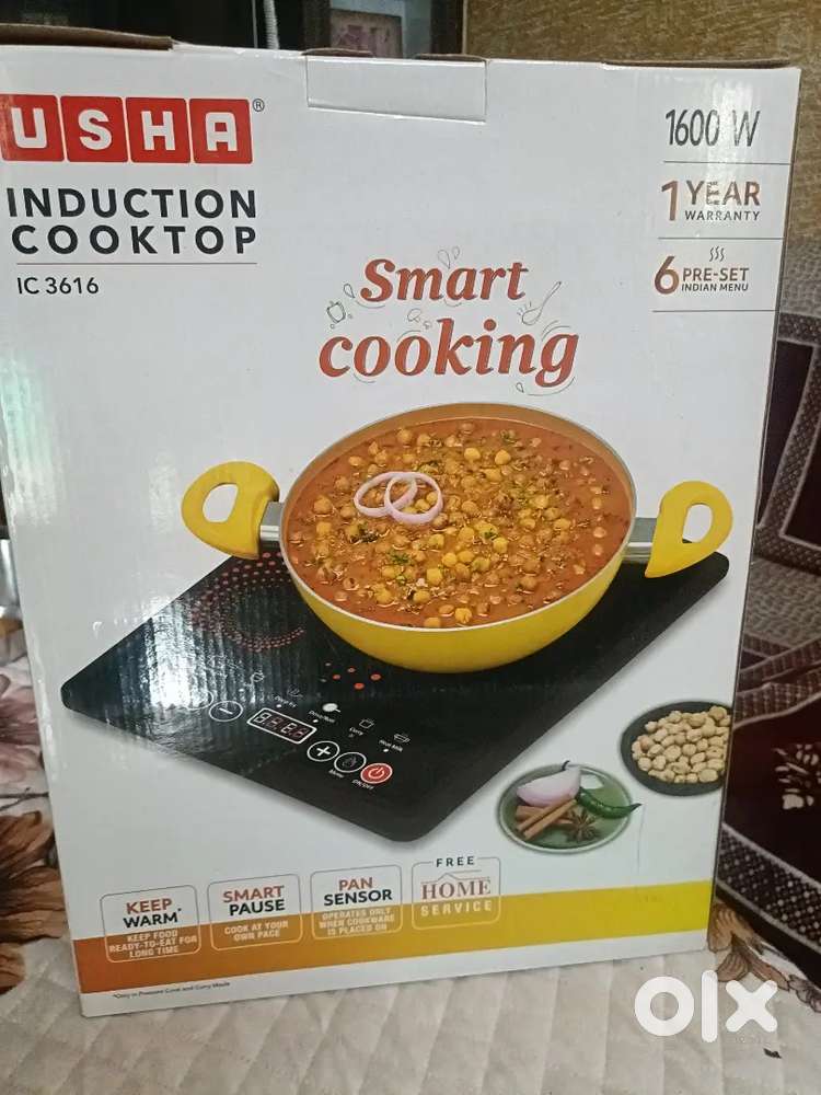 Usha induction Cooktop 1600 watts. Brand new Packed condition.
