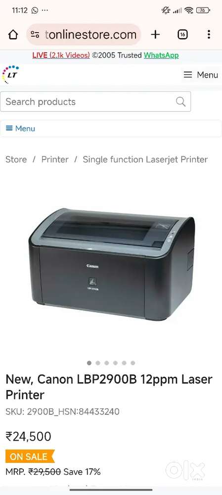 Canon LBP Printer 2900B