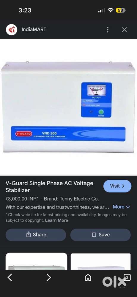 V-Guard Single Phase AC Voltage Stabilizer