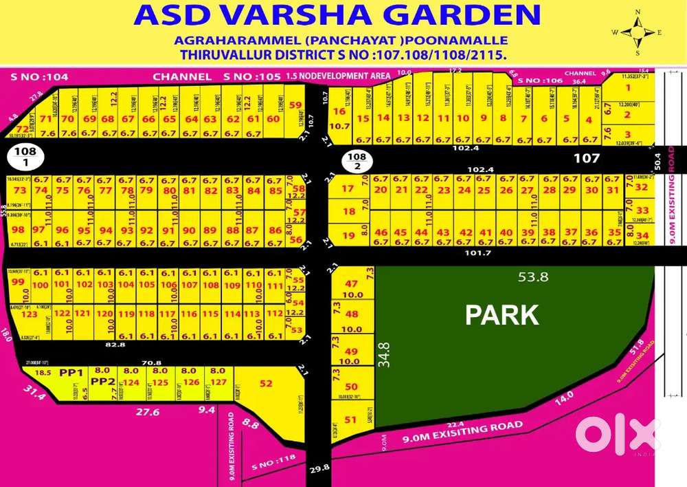 Very low budget CMDA plots are sale in Poonamallee nr pattabiram ₹14l