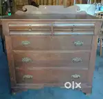 100 years old wooden table drawers