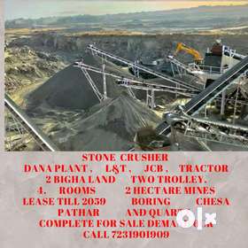 Stone crusher for sale with latest machinery profitable 2 bigha land Dana plant Complete for sale