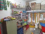 Glass racks and shop counter