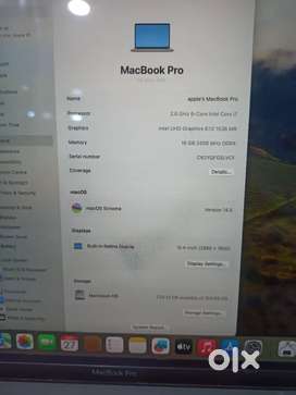 MacBook pro A1990(15 inch, 2019) 16GB+256GB