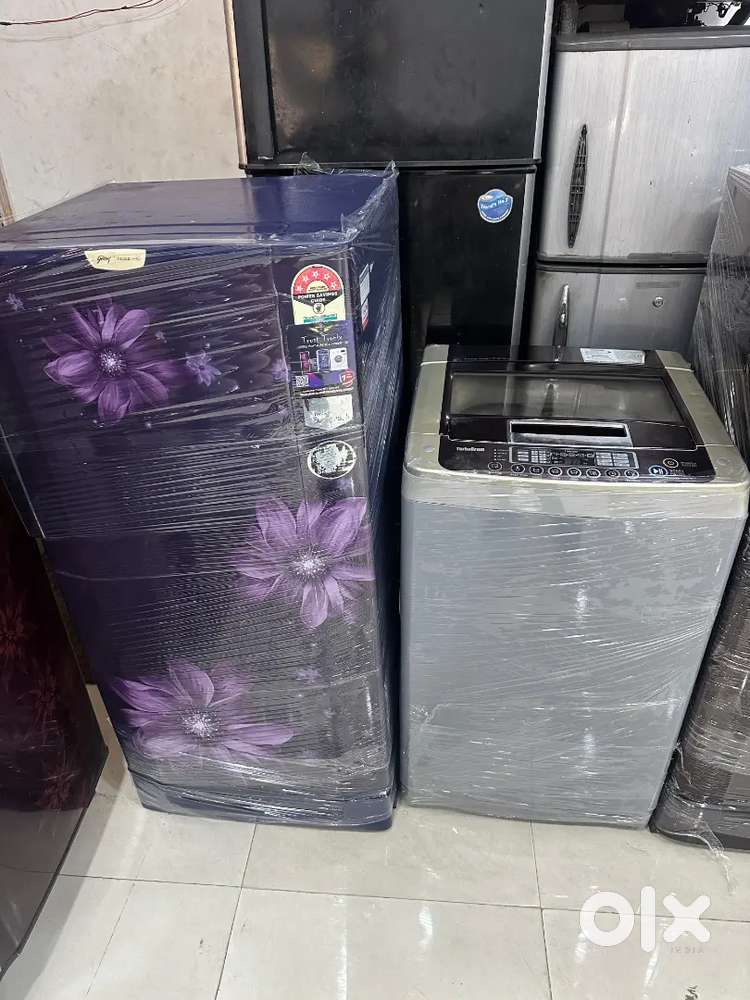 6.5kg LG washing machine & 190ltr godrej single door fridge