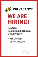 1. Packaging 2.Scanning and 3. Delivery boy 4. Security gaurd