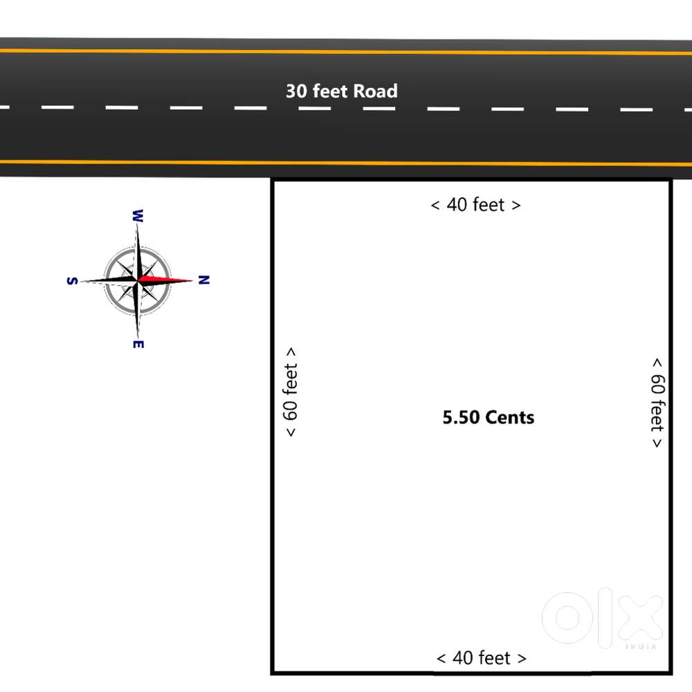 5.50 Cents Land in Mally Layout, Kavoor.