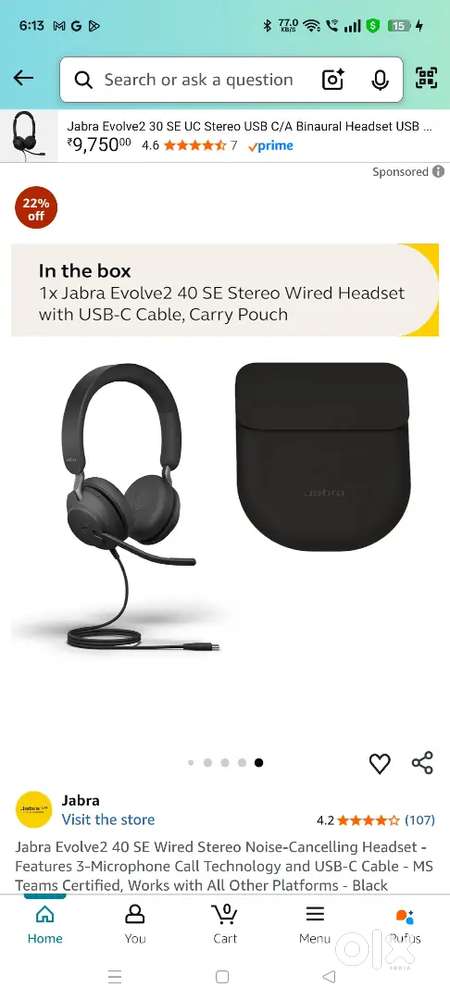 Jabra evolve 2 40 se