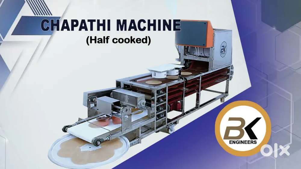 Semi automatic Half cooked Chapathi and Poori making