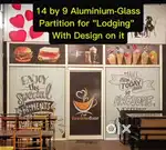 Aluminium Glass Partition with Door .