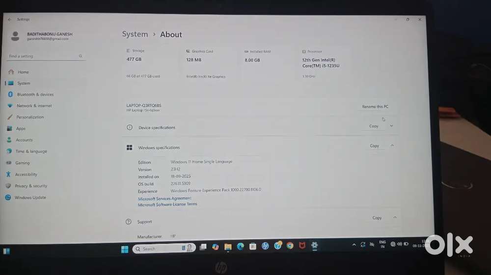 HP  LAPTOP i5 12th Generation