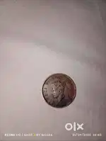 Very rare 1938 one Quarter Anna  India coin