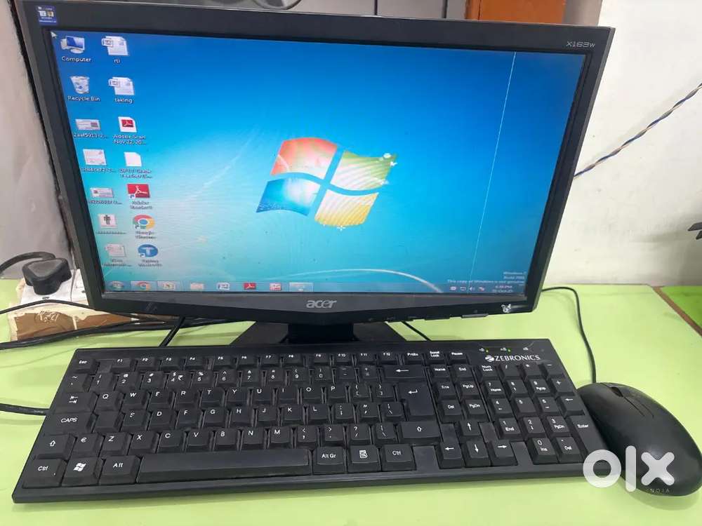 Acer Computer Setup with keyboard , mouse , CPU & UPS