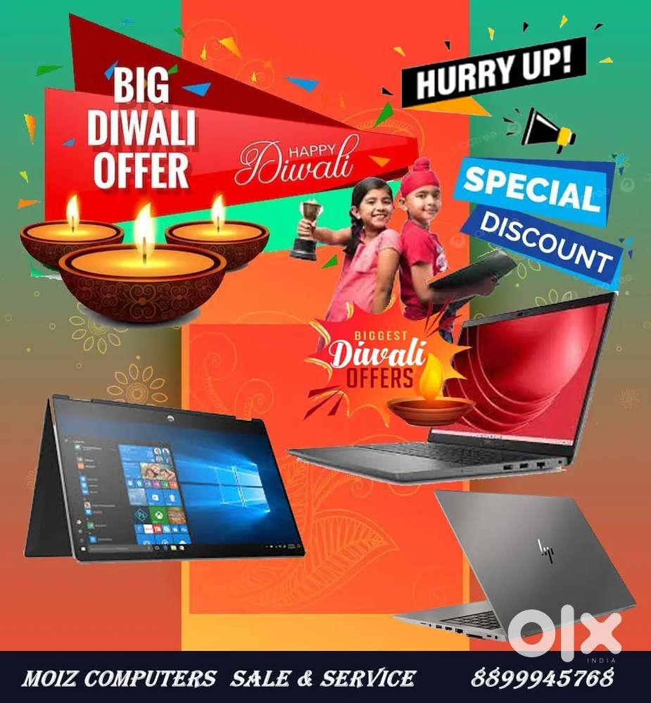 HP /Dell Laptops are available