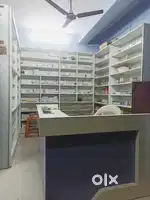 3 sides plywood racks with shelves and 1 well designed showcase