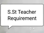 TEACHER REQUIREMENT For 8,9,10,11 & 12