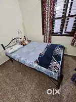 Metal COT WITH MATTRESS 6×4 foldable