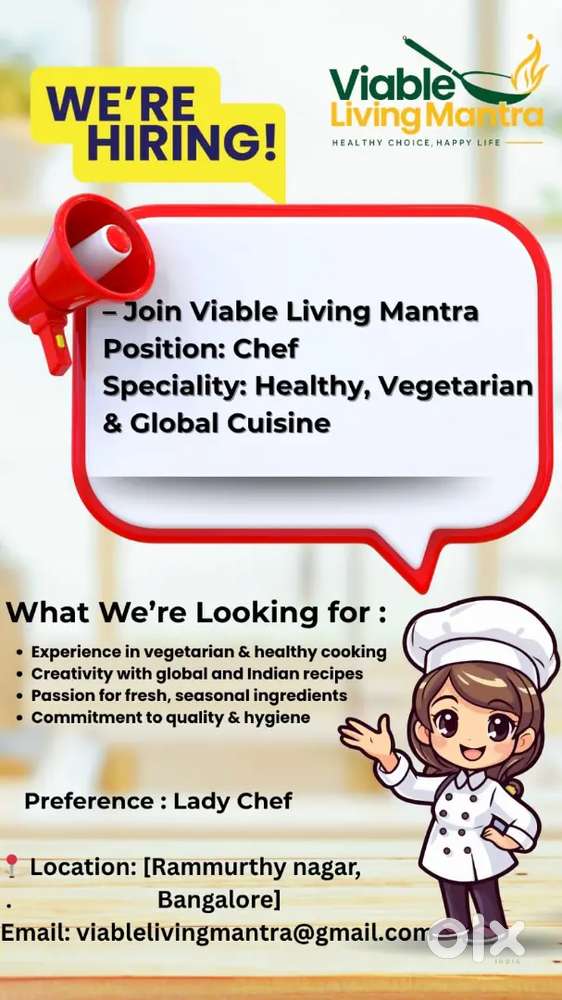 Cook (Chef) - Lady preferred