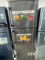 Samsung double door fridge good condition with warranty 1 year old