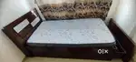 single bed bed and wardrobe, computer table