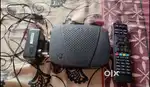 Airtel HD DTH box with adapter and remote