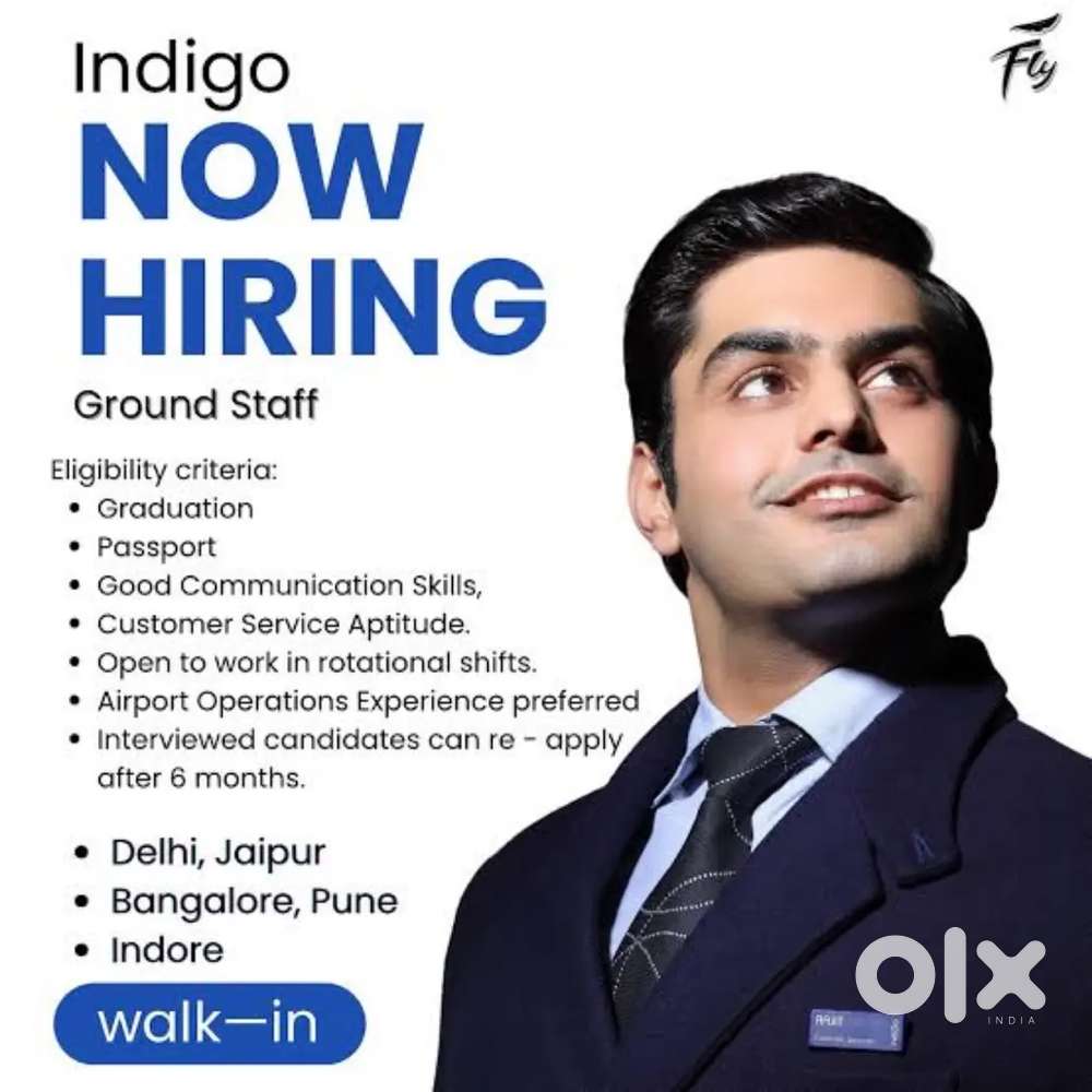 Indigo Airlines jobs /Vacancy for Airport Ground staf / Driver / Crew