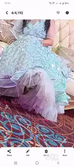 1sky blue lehnga 1 time use 1 month old