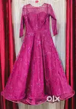 Purple floor length gown from homegrown brand chan. L size 1 month old