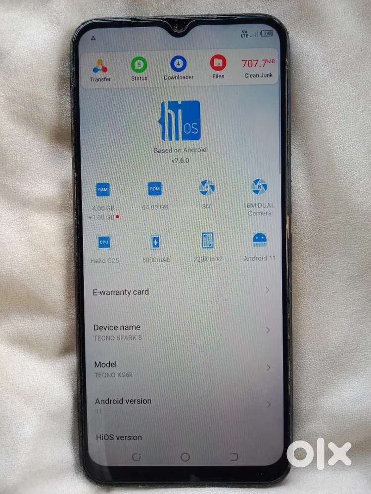 TECNO SPARK 8 REM 4 G 64GB MEMORI 2 sim