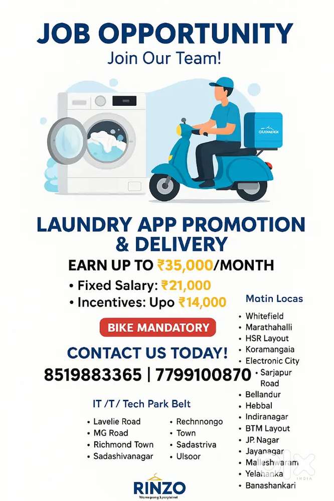 Laundry App Promotion & Delivery