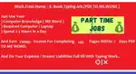 E- Book Typing Work / Part Time - Full Time / Home Based Job Available