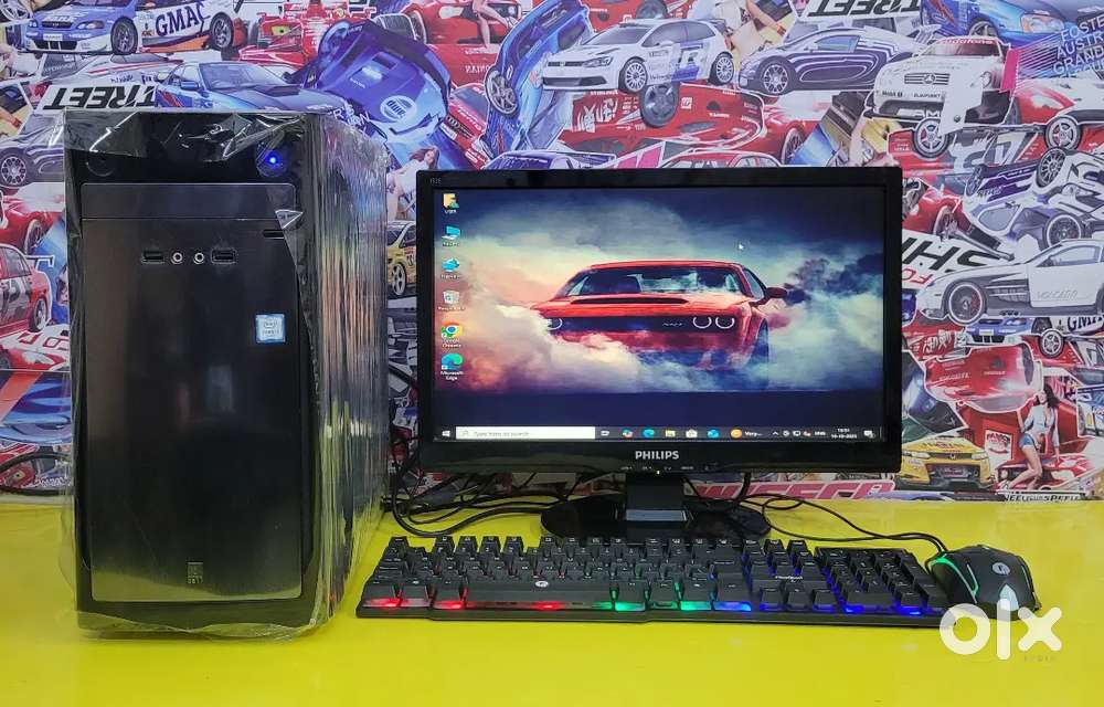 Core i3.4th/ 8 gb ram / 120 gb ssd / 1 tb storage/ 19inchs monitor