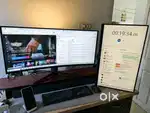 LG curved 34inch monitor.  QHD. 165 Hz refresh rate. 1year warranty