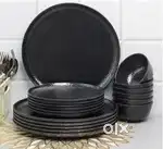 Brand new Melamine 18 piece dinner set in Black colour