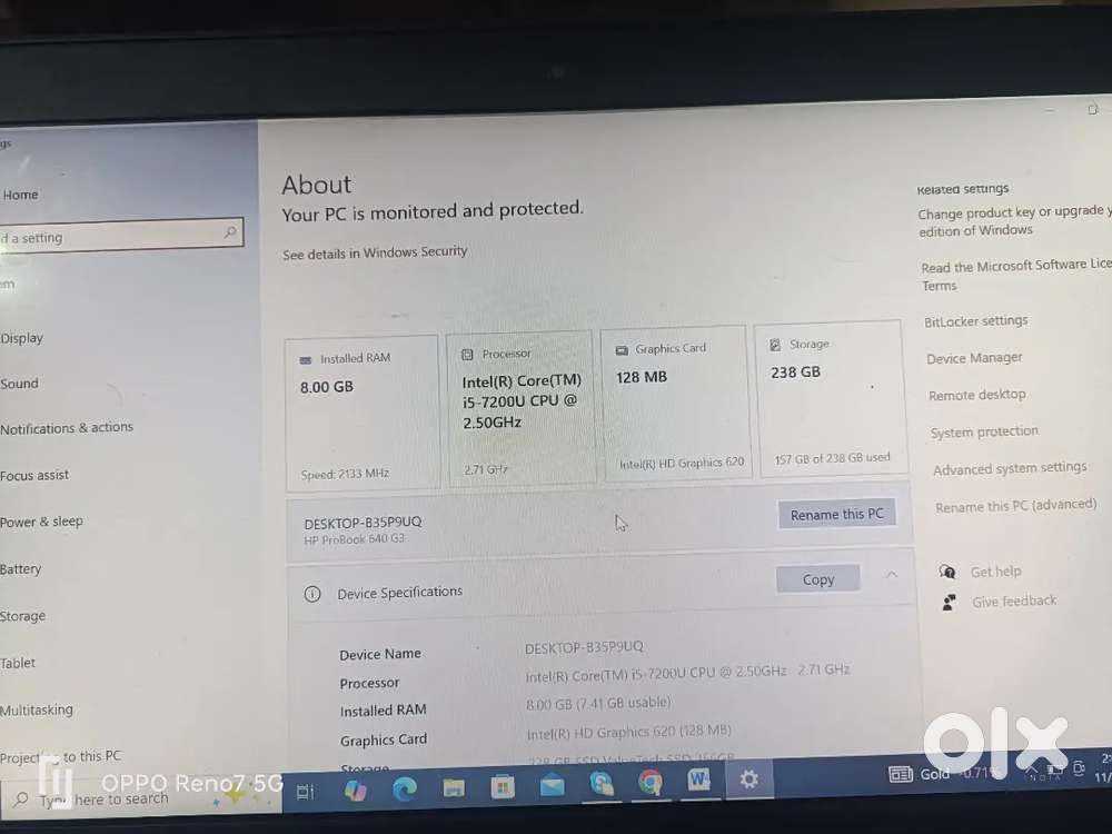 Im selling my less used HP ProBook640G3