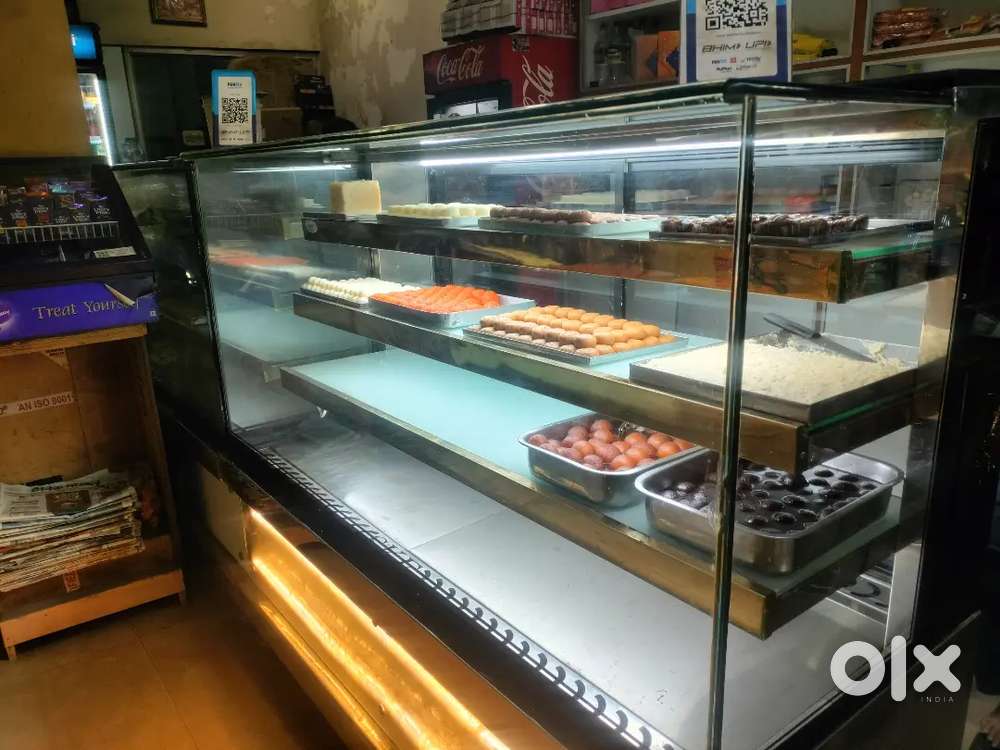 2 sweet counters including 1 AC 1 non AC with 1 heater nashta counter