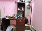Spacious computer table with wardrobe along with two drawers