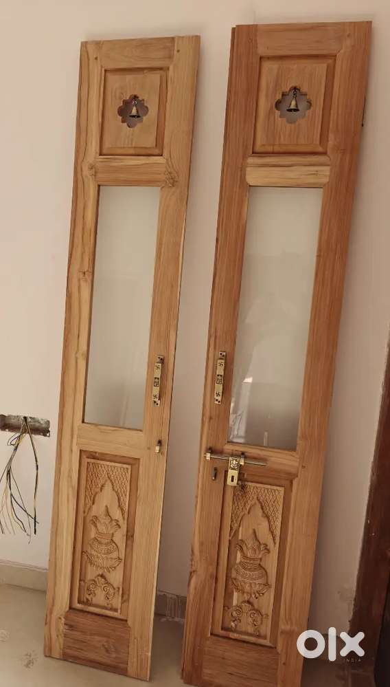 Brand New - Teak Pooja Room Door with Frame
