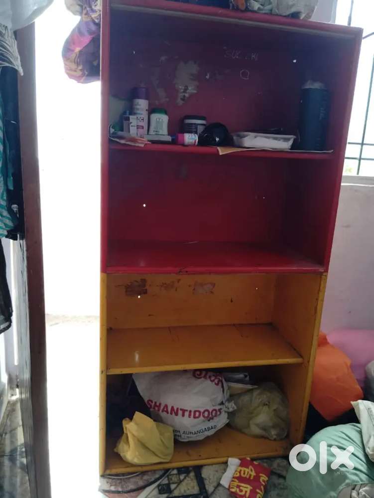 Wooden bed, chaarpai, and Wooden rack