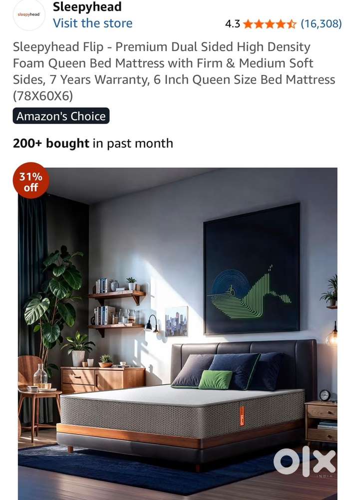 Sleepyhead queen size 6 inch matress