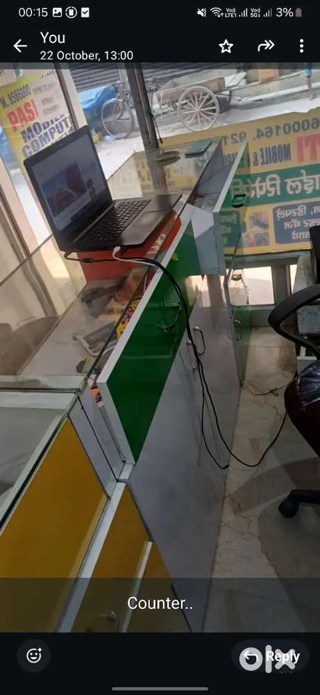 Mobile shop counter 2 1repairing counter 2 display shokas and all ass